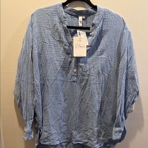 Elan Men's Casual Light Blue Button Down Shirt